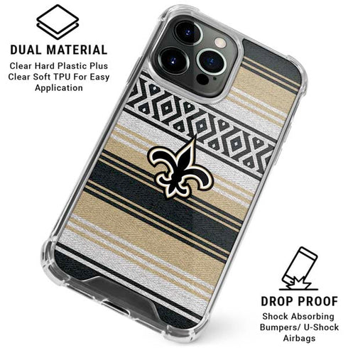 NFL New Orleans Saints Trailblazer iPhone 16 Pro Clear Case